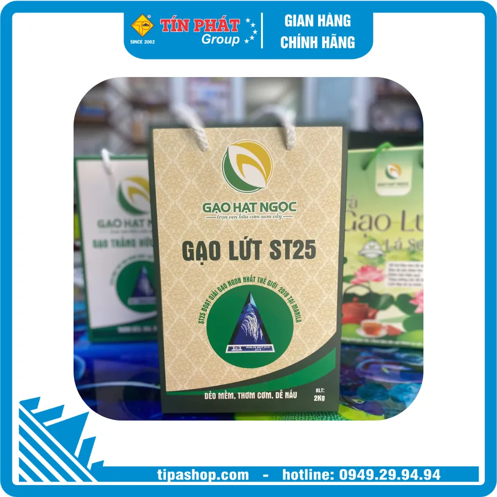 Gạo Hạt Ngọc Lứt ST25 - Túi 2KG